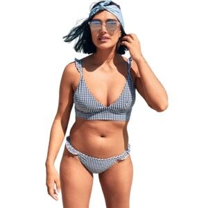 Aerie Seersucker Gingham Bikini Set